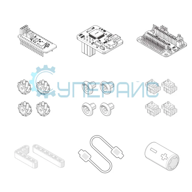 Робот автомобиль KittenBot Nanobit Mecanum Wheel Robot фото 3