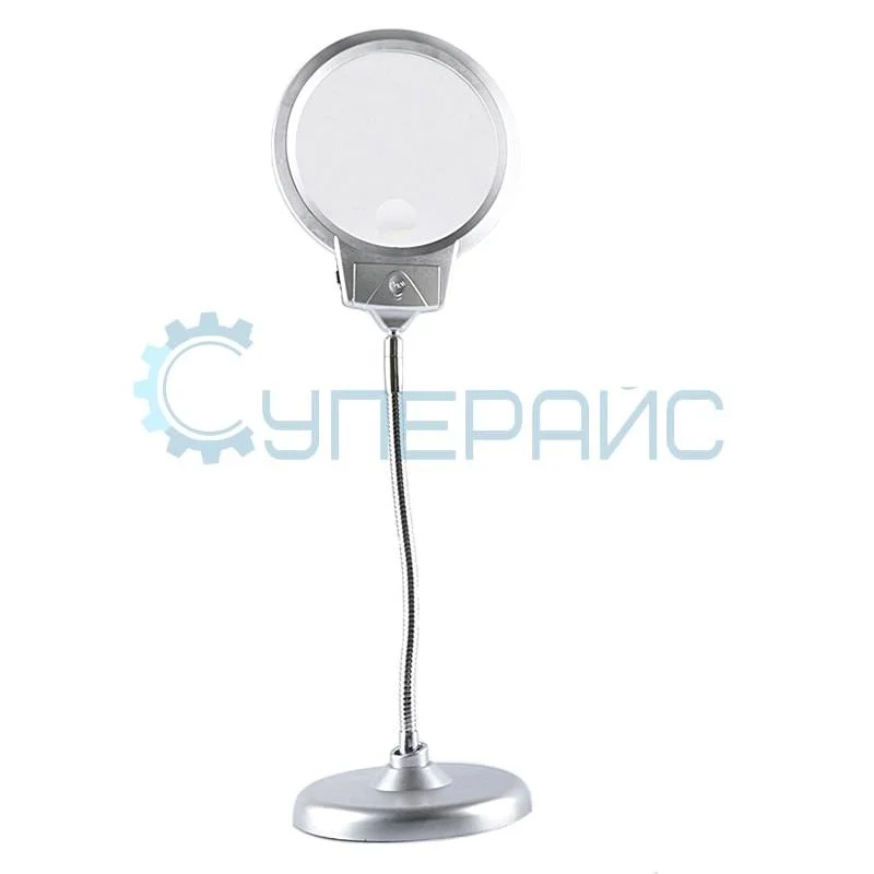 Лупа настольная ZQ-86D на гибком штативе с подсветкой фото 1