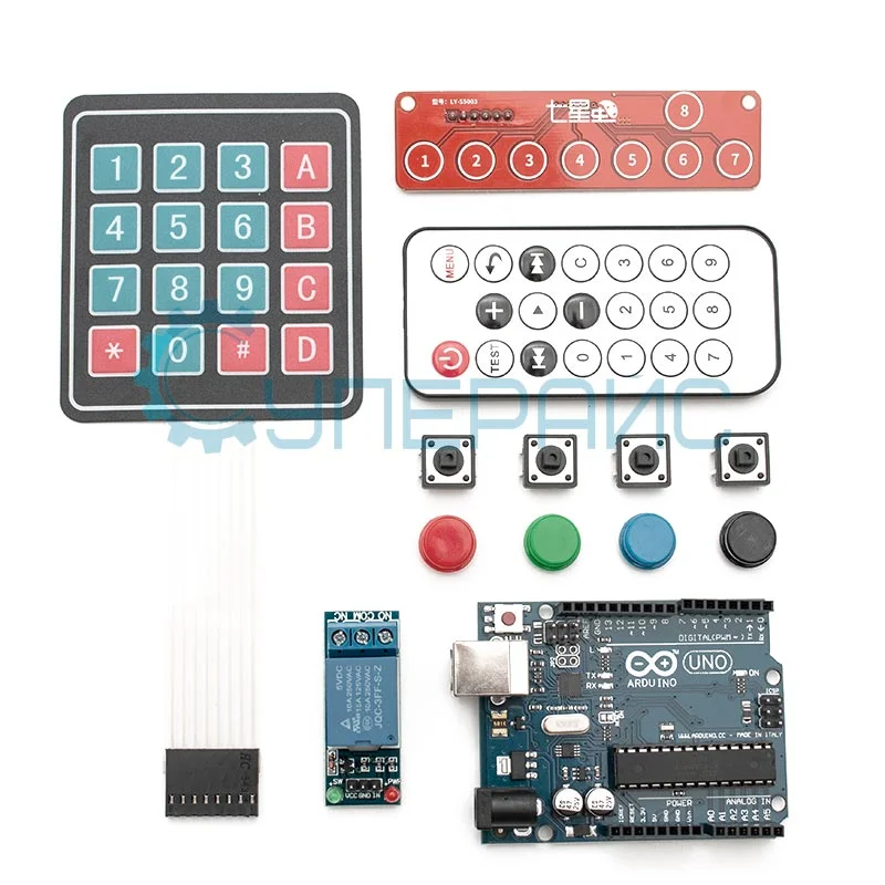 Набор UNO R3 Starter Kit с Bluetooth модулем ZS-040 и контроллером, совместимым со средой Arduino, и 16 уроками в среде Scra