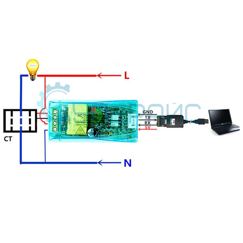 Многофункциональная измерительная головка закрытого типа PZEM-004T фото 9