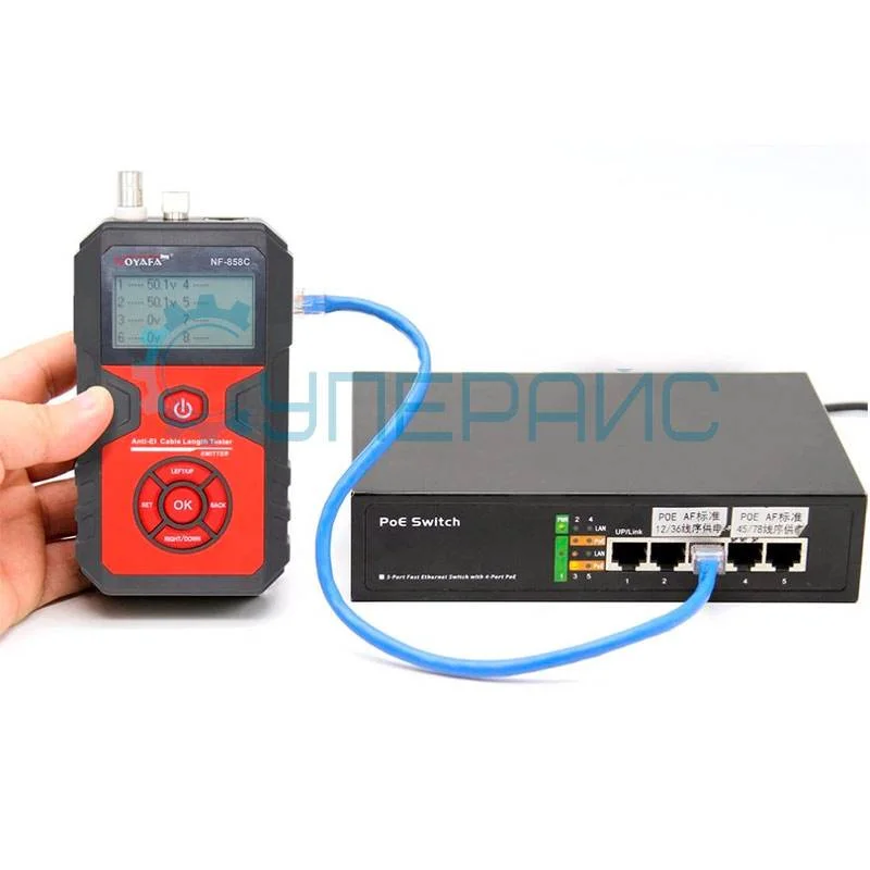 Измеритель длины кабеля Noyafa NF-858C фото 5