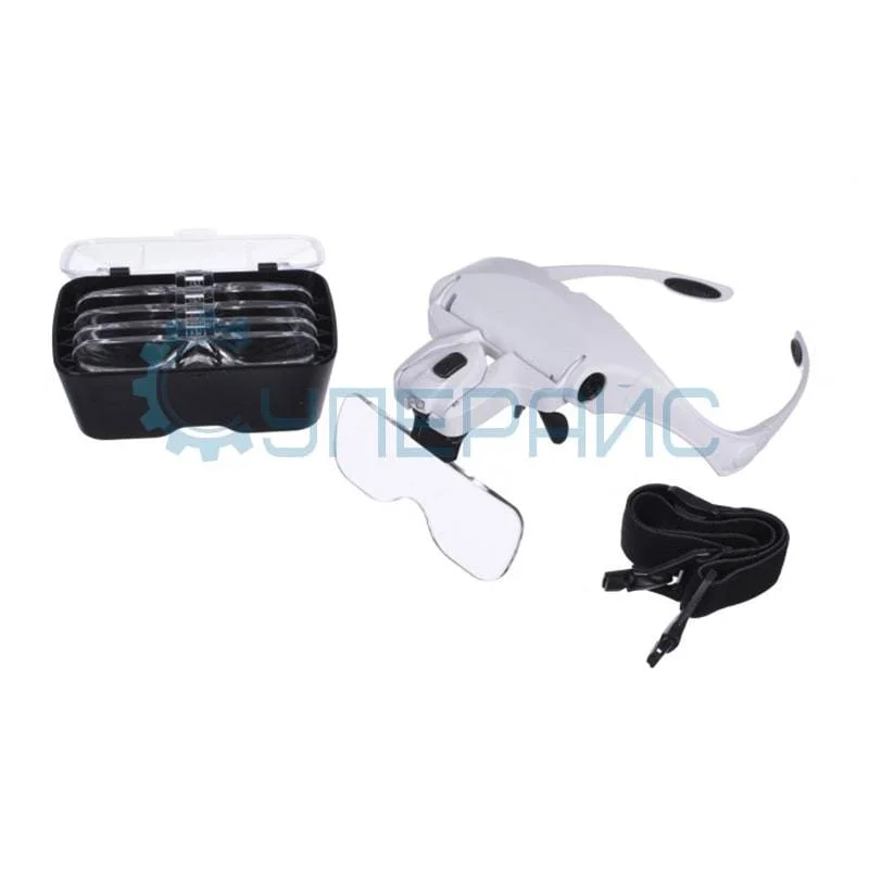 Очки бинокулярные Magnifier 9892B2 с Led подсветкой фото 1