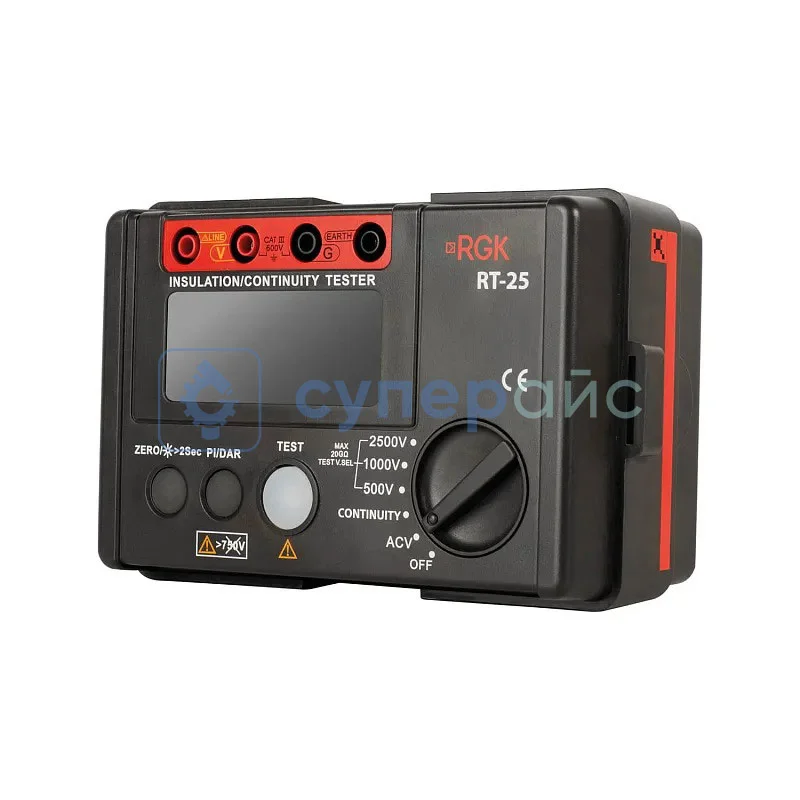 Тестер сопротивления изоляции RGK RT-25 + поверка фото 2