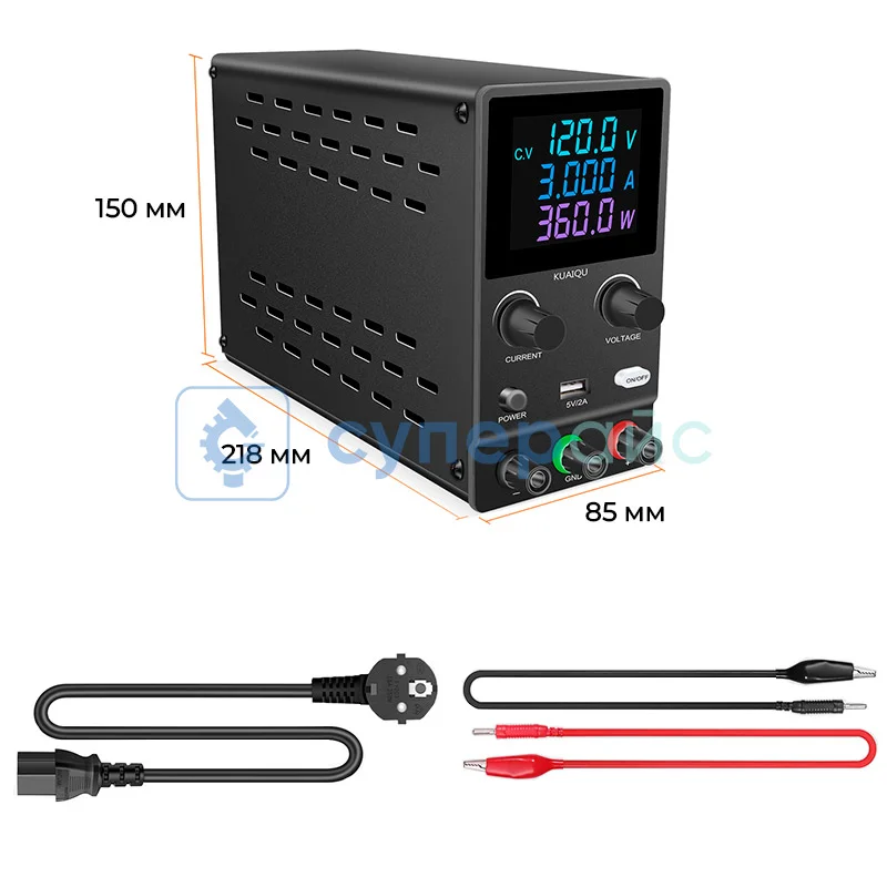 Цифровой источник питания KUAIQU SPPS-B1203D (120В, 3А) фото 4