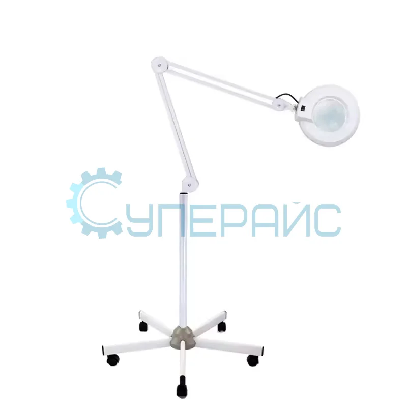 Напольная LED лампа-лупа Zhisu 15X с основанием на колесиках фото 1