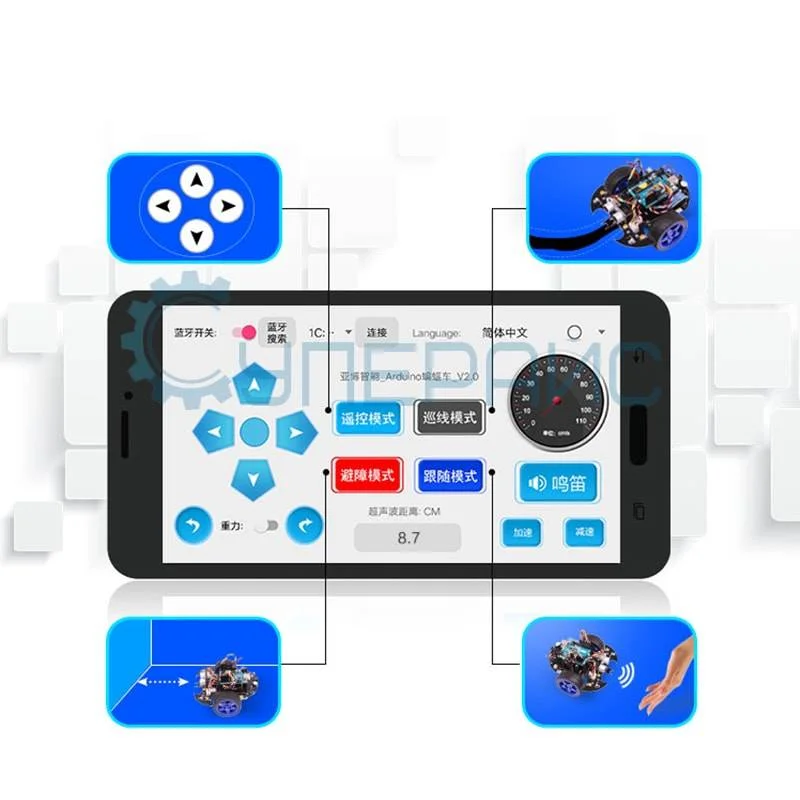 Конструктор для сборки робота Yahboom Batmobile v2 фото 8