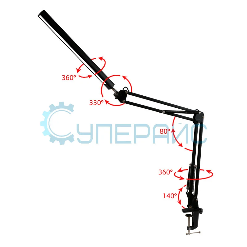 Настольная лампа на струбцине TONGTU FX310 фото 1