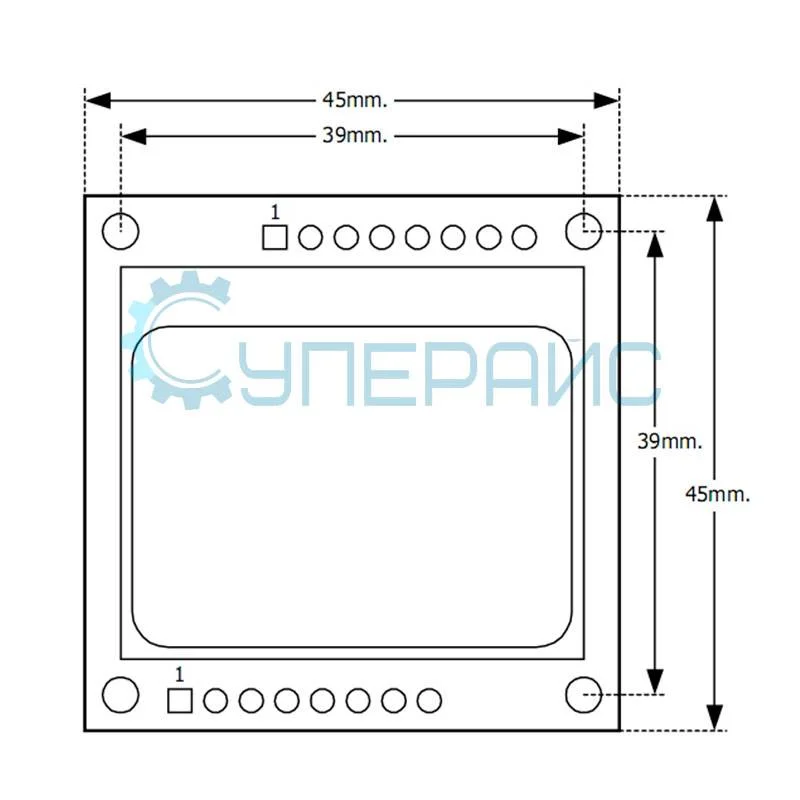 Графический монохромный дисплей LCD 5110 фото 3