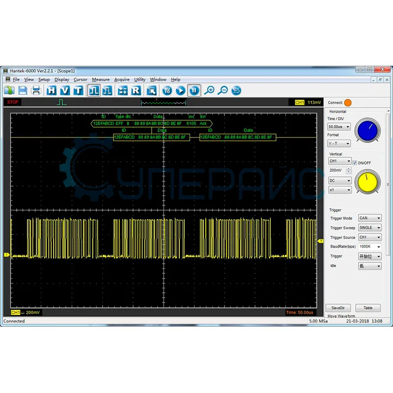 Цифровой осциллограф Hantek 6074BD фото 19