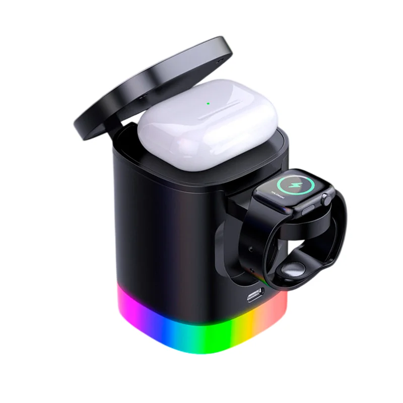 Беспроводная зарядная станция 3 в 1 T15 фото 1