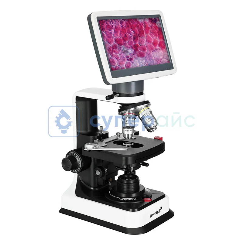 Лабораторный цифровой микроскоп Levenhuk D450L LCD 7 дюймов фото 1