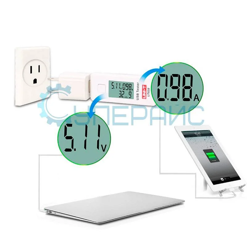 Вольтамперметр USB UNI-T UT658 фото 6