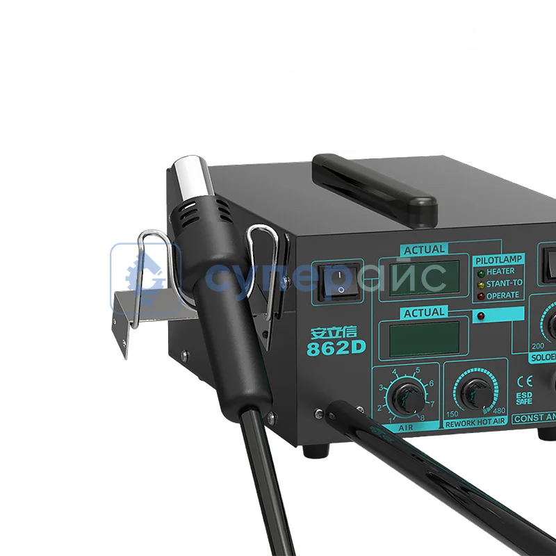 Паяльная станция с феном и паяльником ANLIXIN 862D фото 1