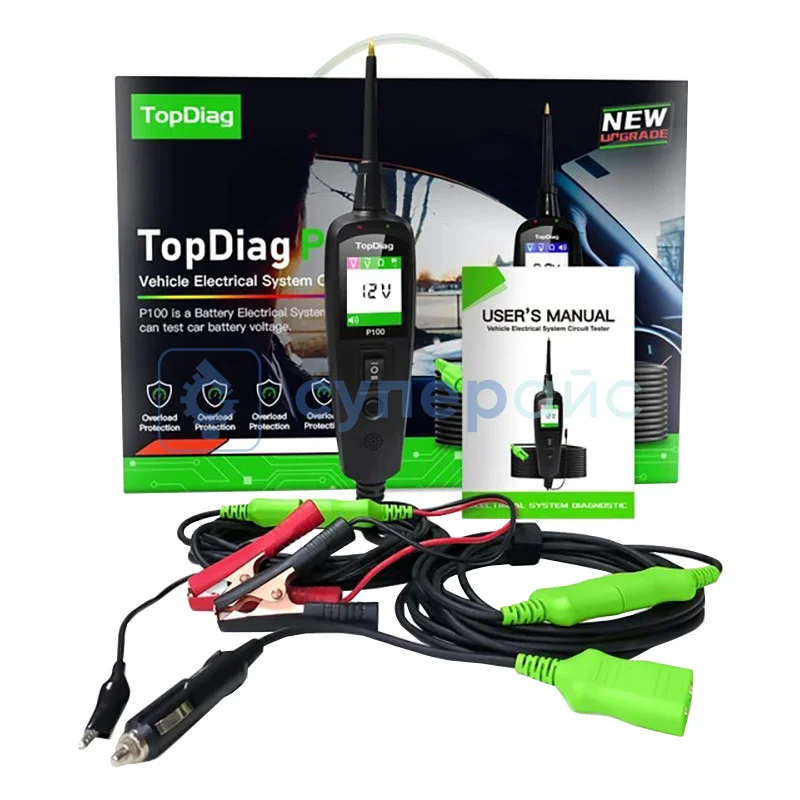 Автомобильный тестер напряжения TopDiag P100 фото 2