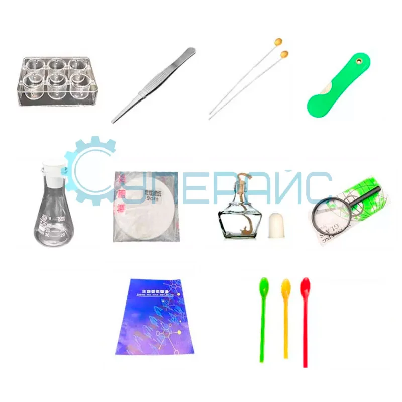 Биологическая микролаборатория с микроскопом 1600X и микропрепаратами фото 8