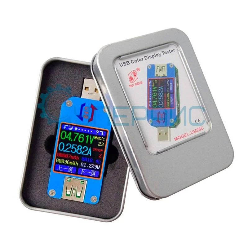 Многофункциональный USB-тестер Ruideng UM25C c Bluetooth модулем фото 5