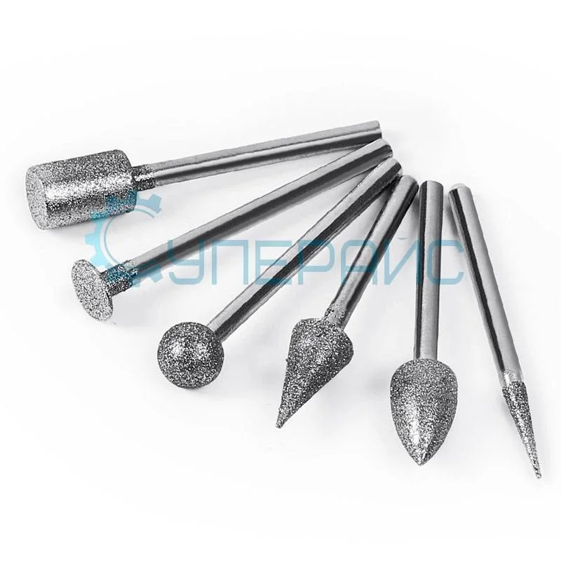 Боры алмазные HiLDA для гравировальных машин 6 шт фото 1