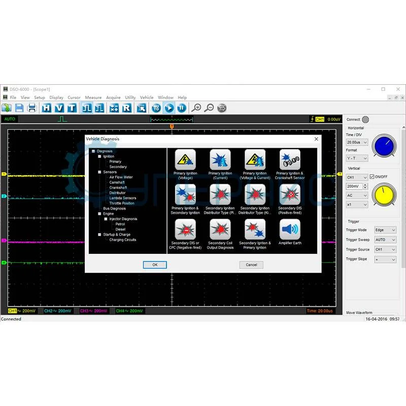 Автомобильный USB осциллограф Hantek DSO-6074BE фото 6