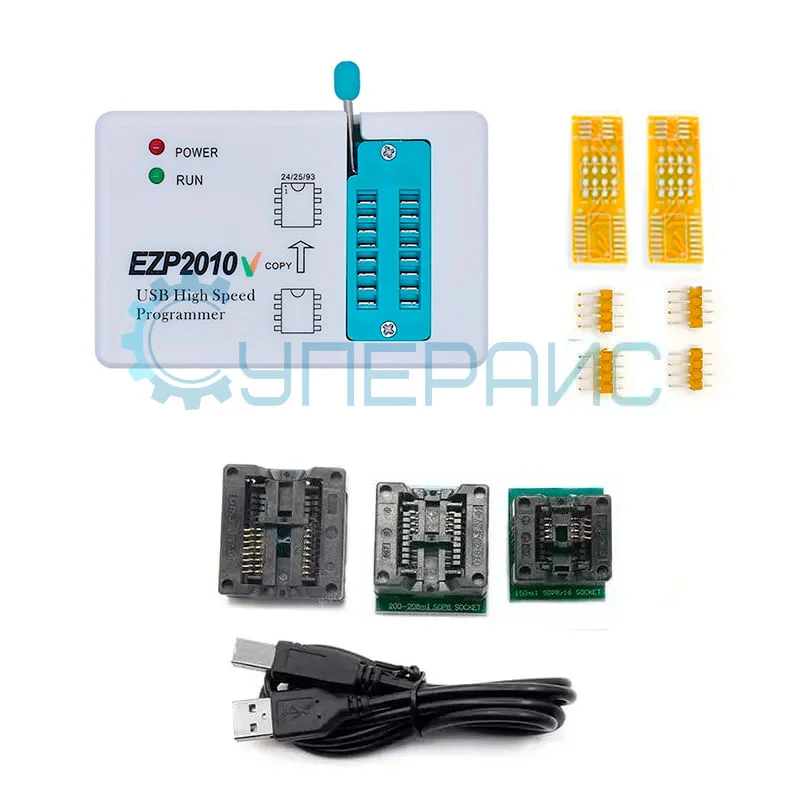 USB программатор высокоскоростной EZP2010V с адаптерами для микросхем фото 3