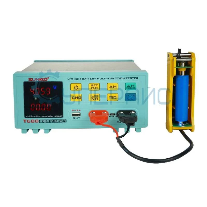 Анализатор аккумуляторных батарей SUNKKO T688 фото 1