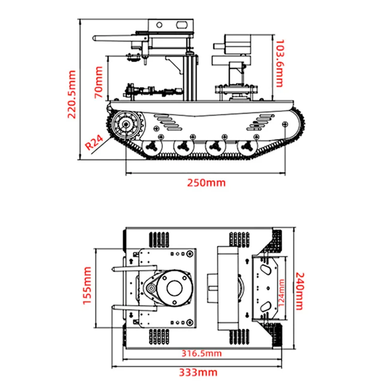 Конструктор Yahboom ROS Transbot Robot (без контроллера Jetson Nano) фото 1