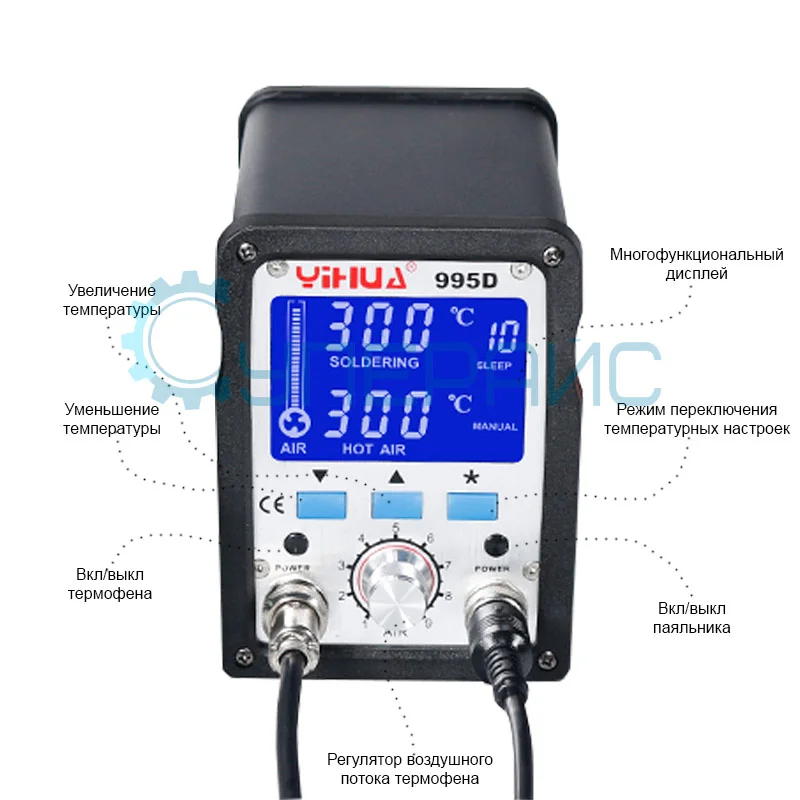 Термовоздушная паяльная станция YIHUA-995D фото 3