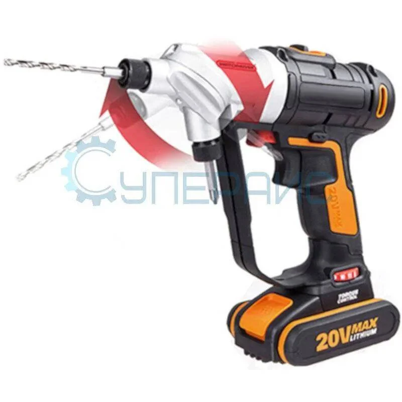 Дрель-шуруповерт с двумя патронами и сумкой фото 2