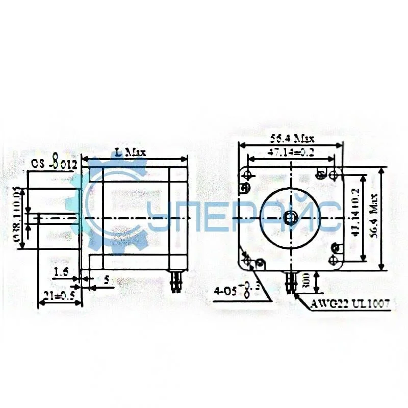 Шаговый двигатель SUMTOR 57HS11242A4D8EP (NEMA 23) фото 3