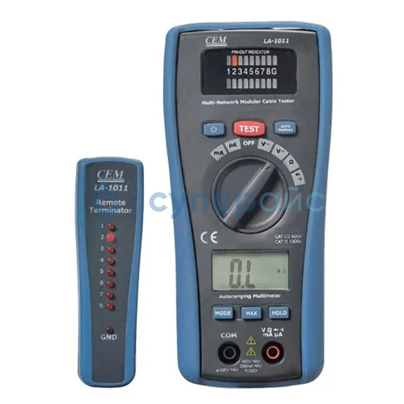 Многофункциональный кабель-тестер CEM LA-1011 с мультиметром фото 1
