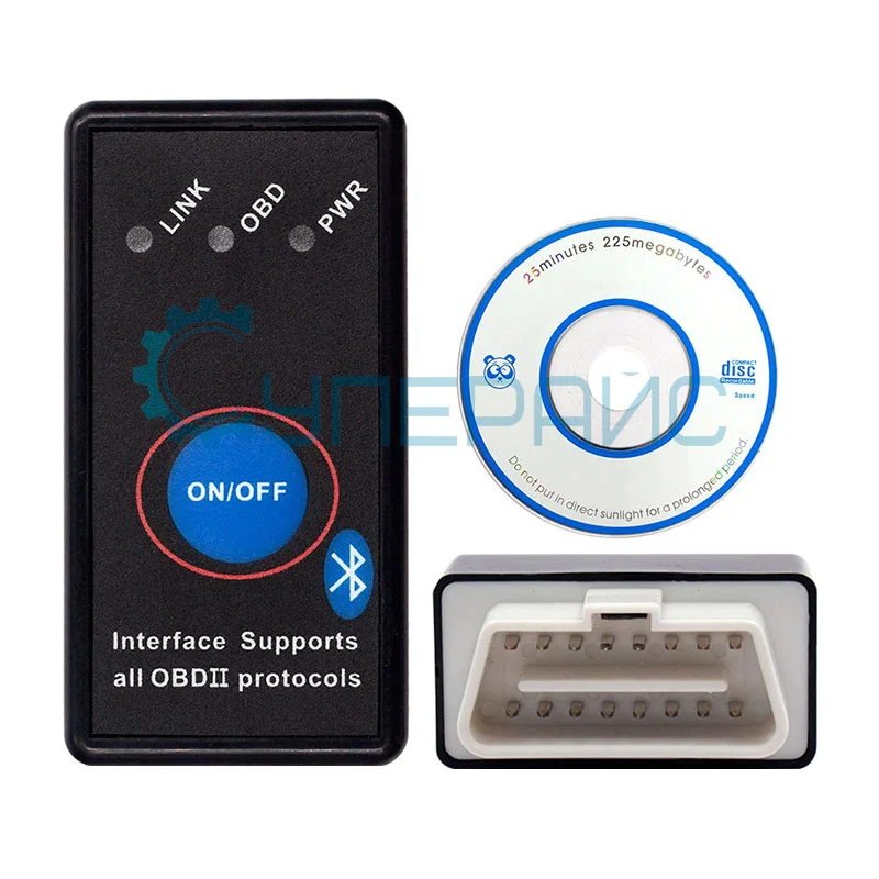 Автоадаптер ELM327 Bluetooth 4.0 mini 1.5 с кнопкой on-off на чипе PIC18F25K80 фото 5