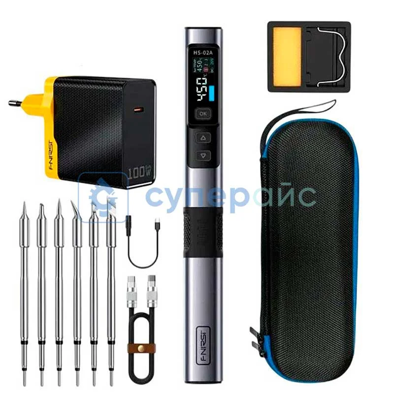 Электрический паяльник FNIRSI HS-02А F с набором жал фото 2
