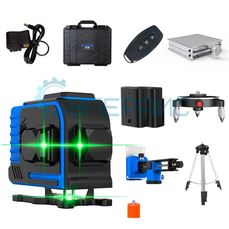 Нивелир с синим лазером YAGU YGDSSPY (12 лучей) со штативом фото 9