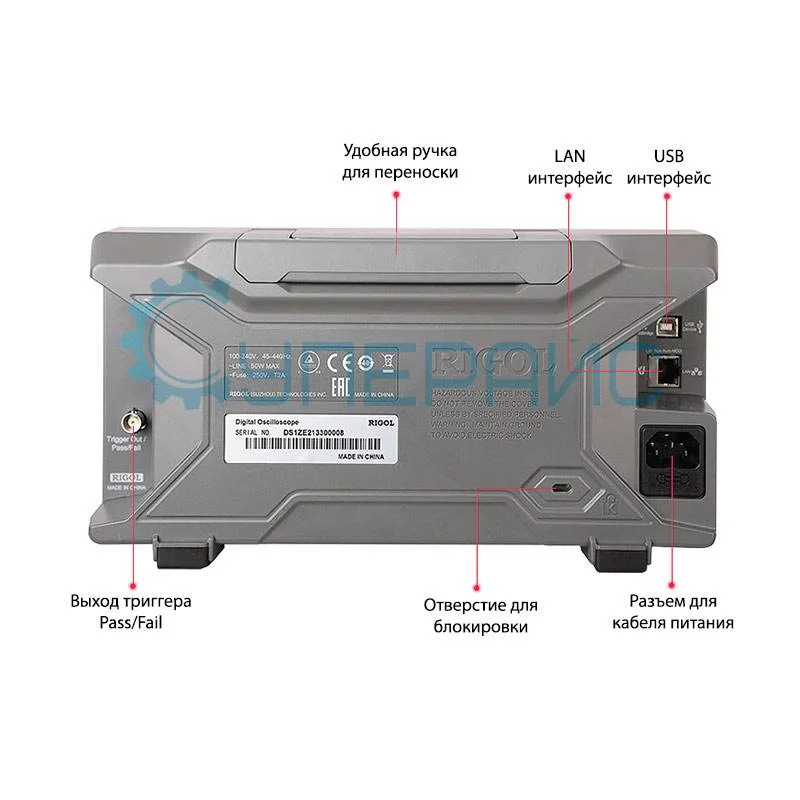 Двухканальный осциллограф RIGOL DS1102Z-E (2 канала, 100 МГц) фото 4