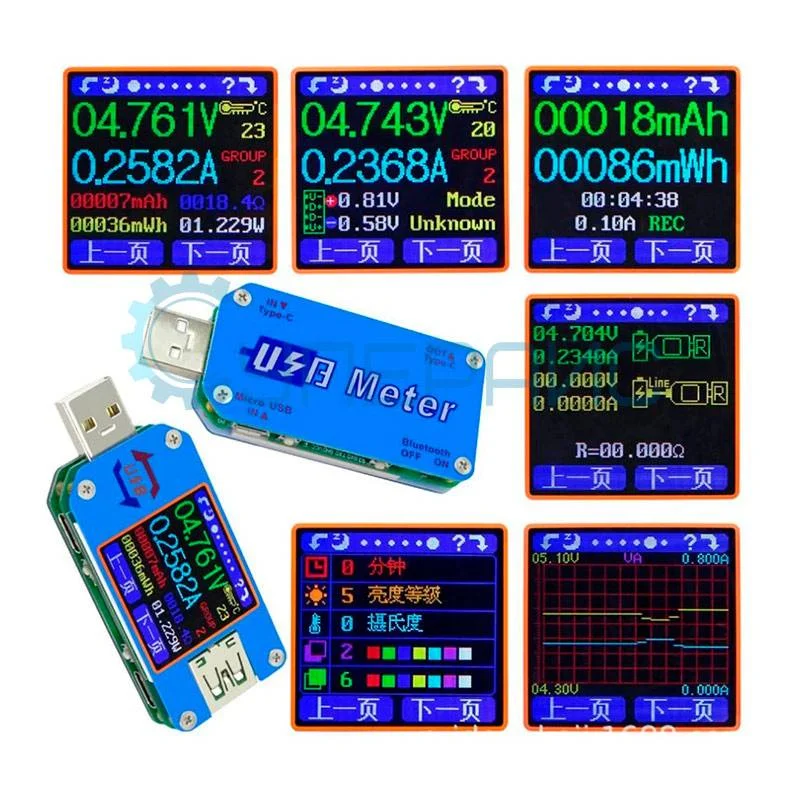 Многофункциональный USB-тестер Ruideng UM25C c Bluetooth модулем фото 2