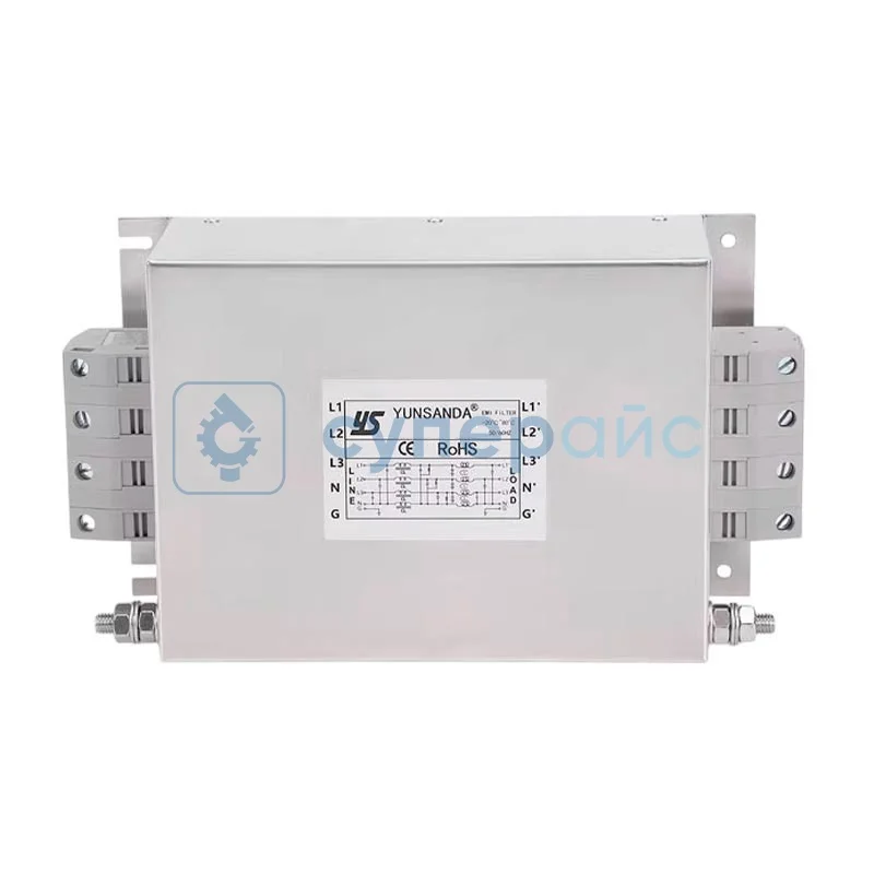 Двухступенчатый трёхфазный сетевой фильтр YUNSANDA CW6CL2-80A-R фото 1