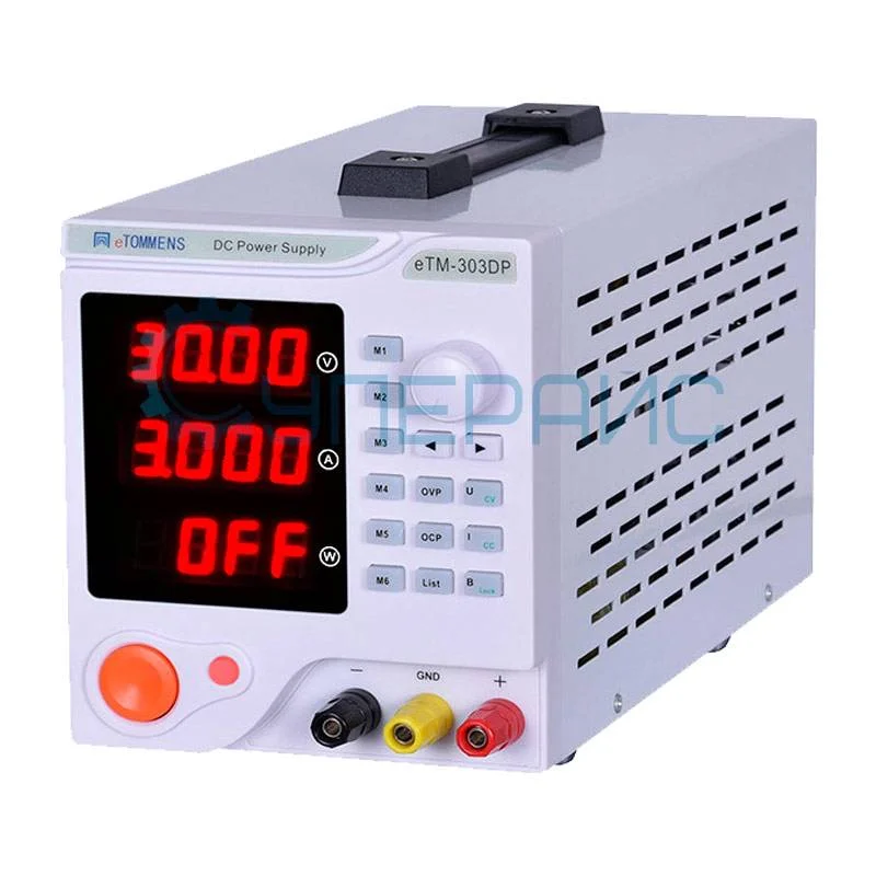 Одноканальный линейный блок питания eTOMMENS eTM-303DP (30В, 3А) фото 1