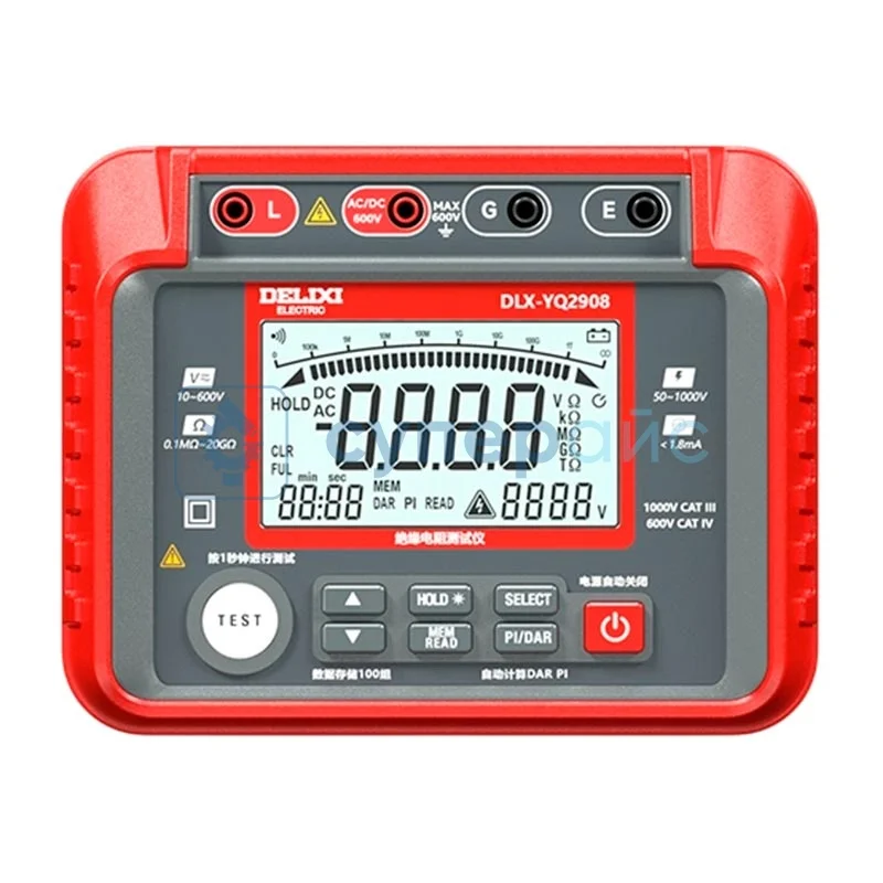 Измеритель сопротивления изоляции Delixi DLX-YQ2908 фото 1