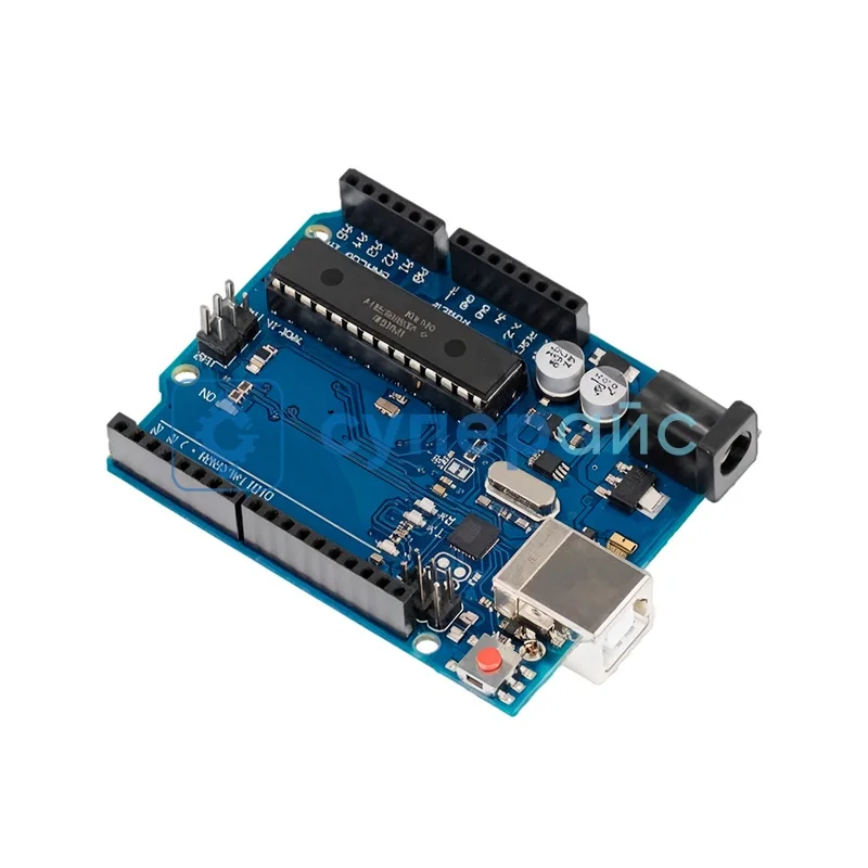 Arduino-совместимый программируемый контроллер UNO R3 (ATMEGA16U2 + MEGA328P) фото 1