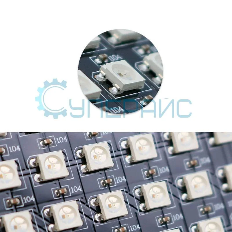 Адресная светодиодная RGB матрица 16x16 с чипом WS2812B фото 1