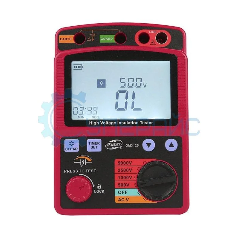 Измеритель сопротивления изоляции Benetech GM3125 фото 1