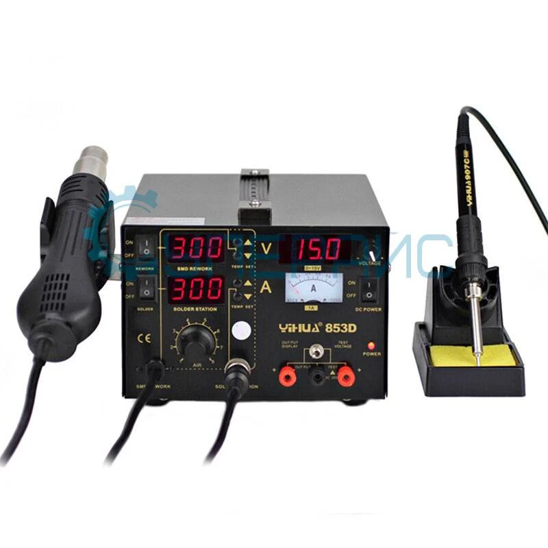 Цифровая паяльная станция YIHUA 853D (3 в 1) фото 1