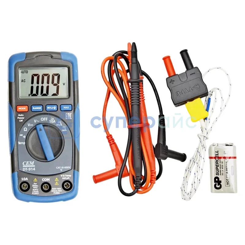 Портативный мультиметр CEM DT-914 фото 3