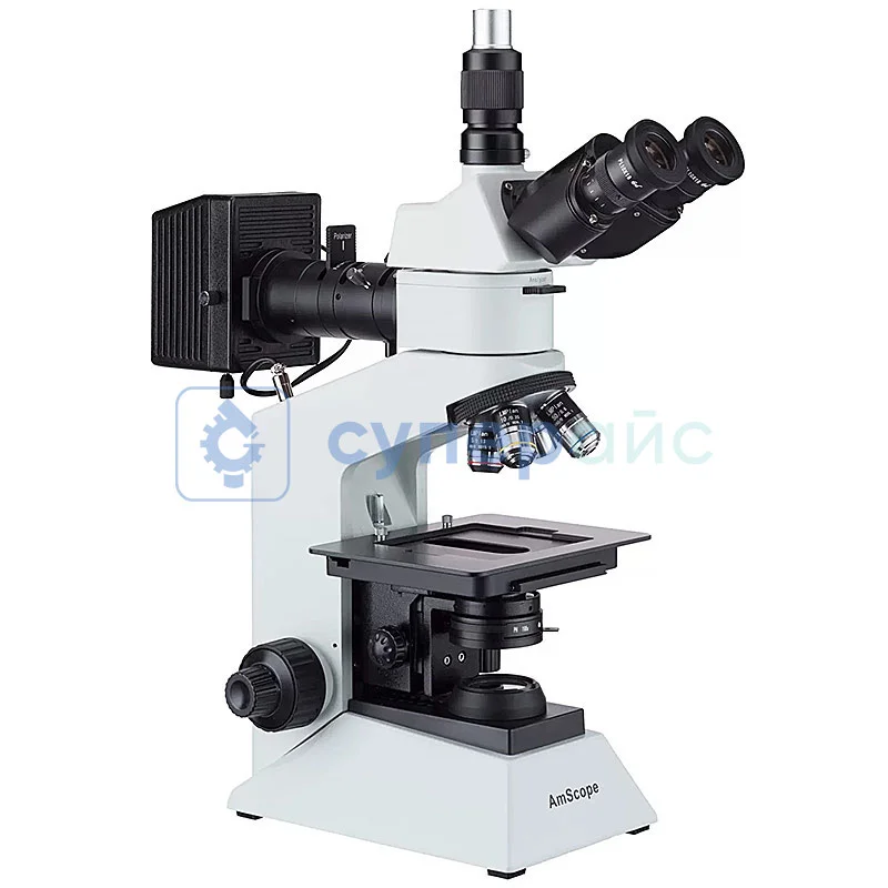 Цифровой металлографический микроскоп AmScope ME580TC-PZ-2L-10M фото 1