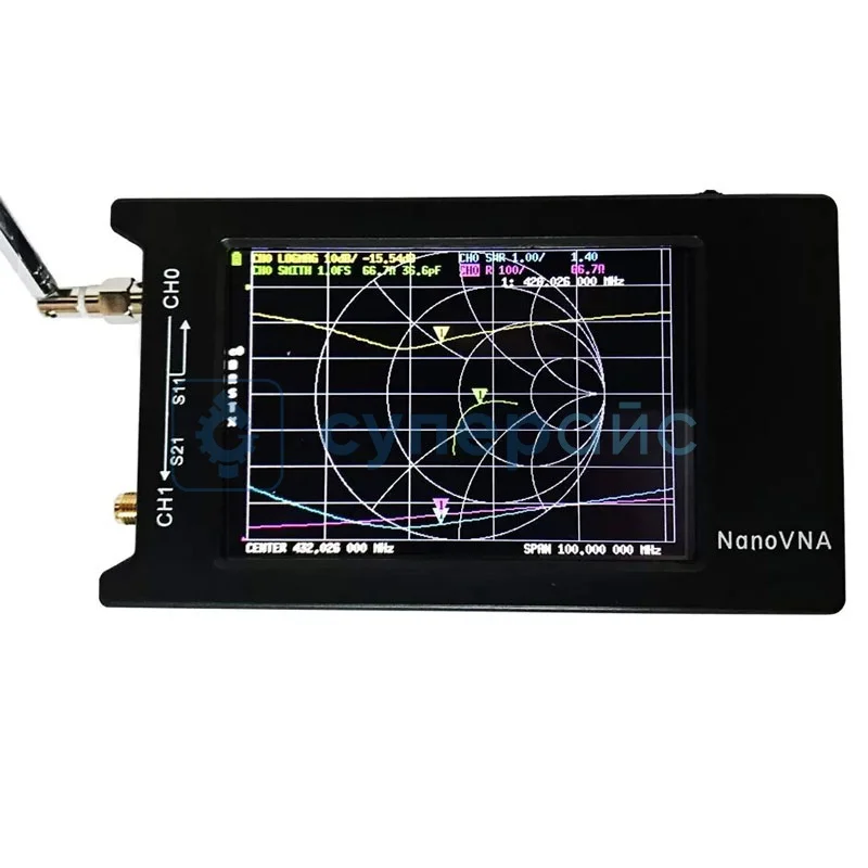 Аккумуляторный анализатор цепей NanoVNA-H4 фото 1