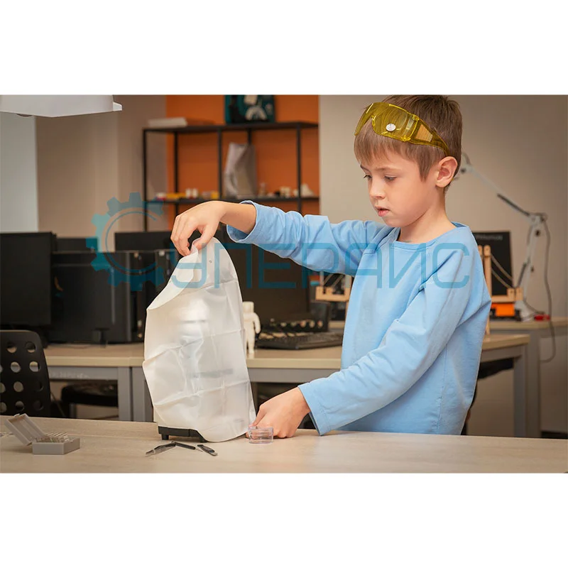 Учебный микроскоп Supereyes MyLab M12 с адаптером для смартфона и набором для опытов фото 4