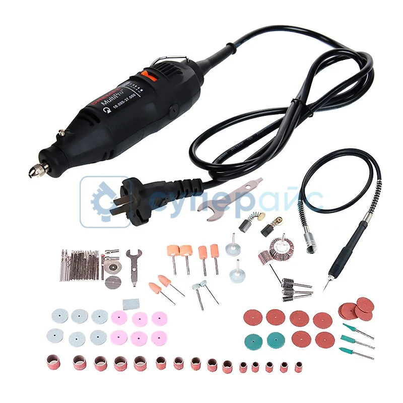 Электрическая шлифмашинка VICOVER 130 Вт (90 в 1) с гибким валом фото 1