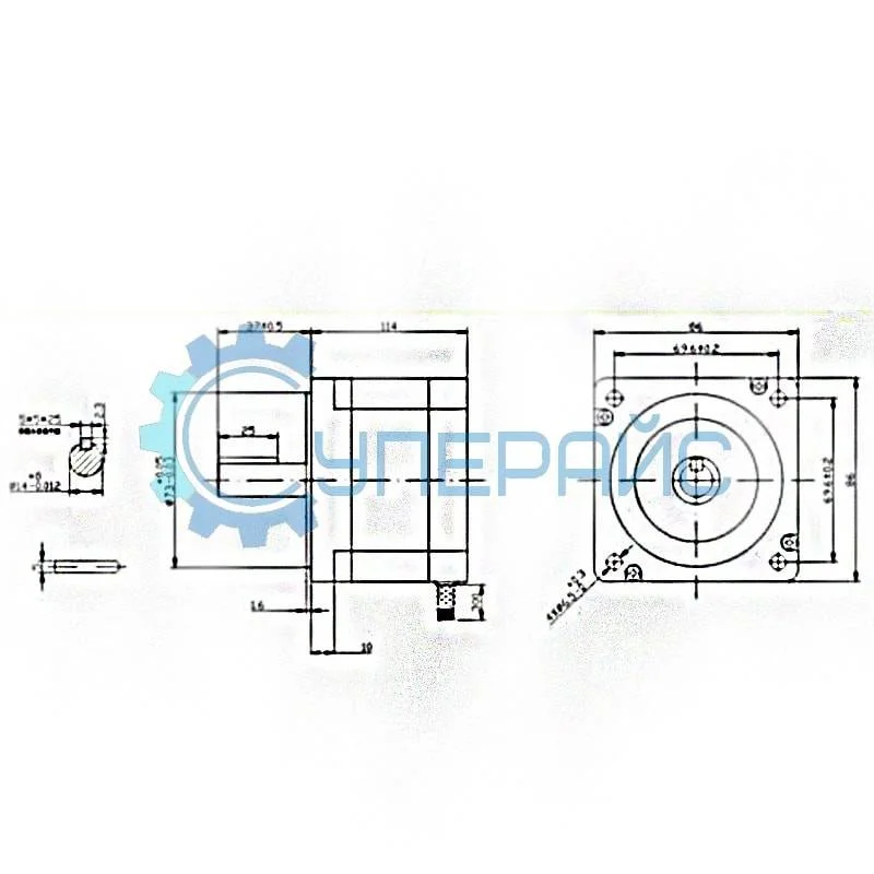 Шаговый двигатель SUMTOR 86HS6640A4 (NEMA 34) фото 1