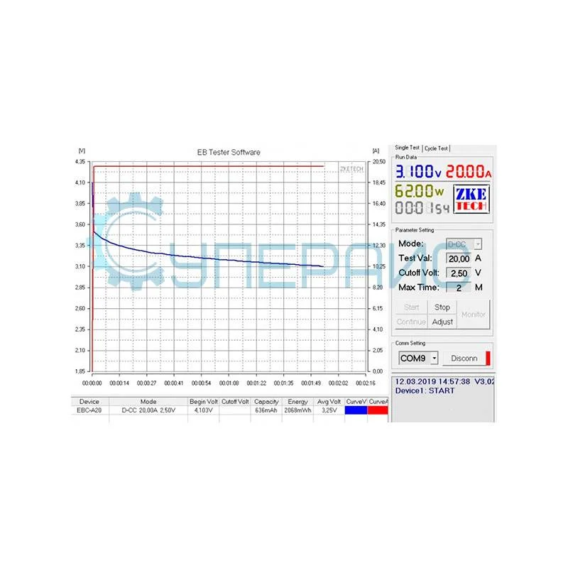 Блок нагрузки для аккумуляторов ZKETECH EBC-A20 фото 6