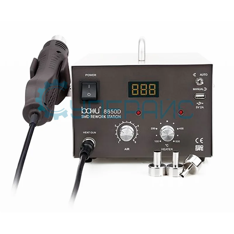Паяльная станция термовоздушная Baku BA-8850D, 550 Вт фото 1
