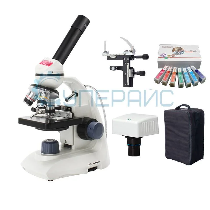 Учебный микроскоп JNOEC AS1 2000X с камерой-окуляром фото 2